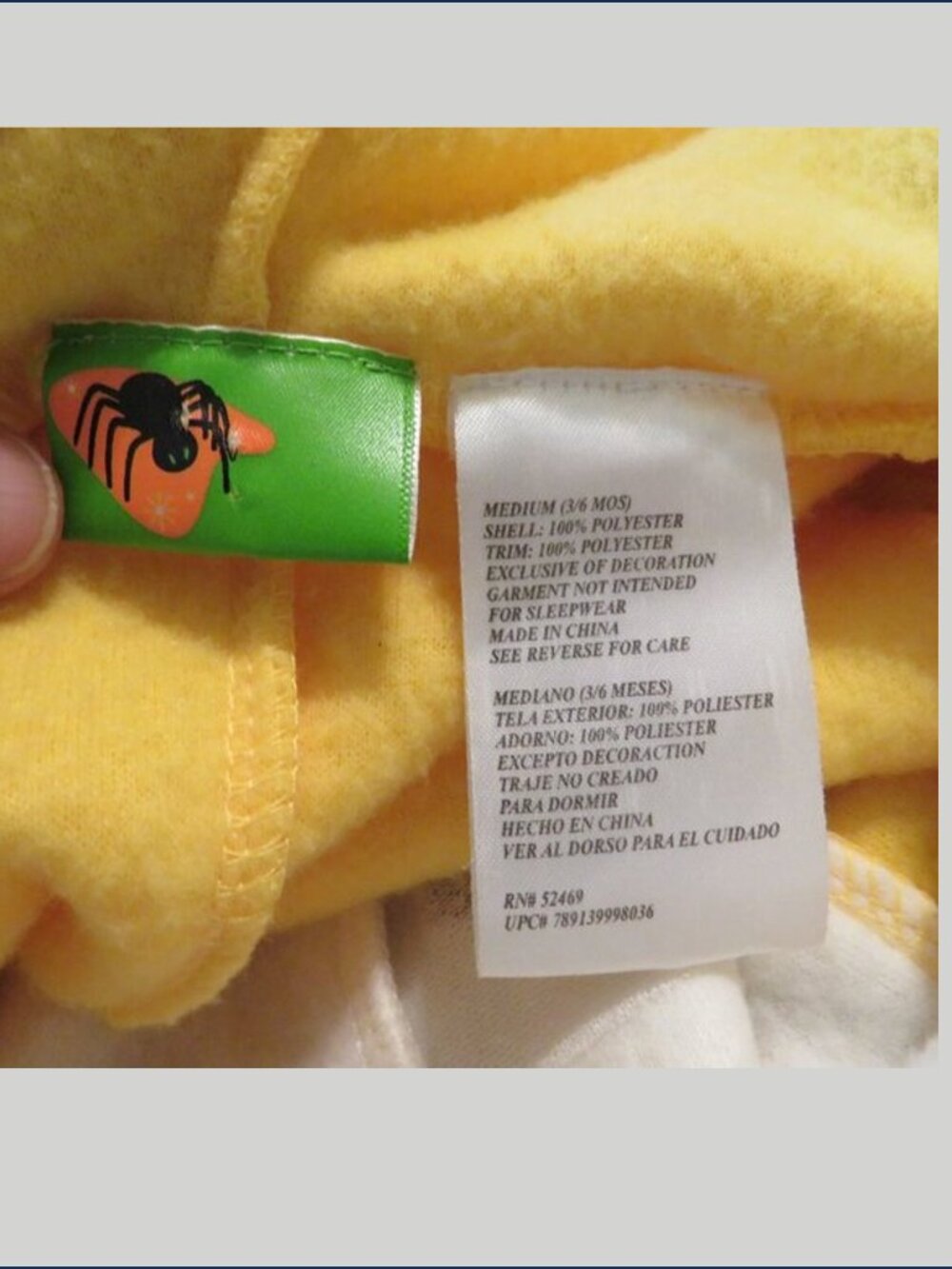 Baby Lion Costume Bodysuit Hooded Mane Mittens Attached 3-6 Months Fleece - Picture 8 of 10